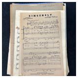 Vintage Sheet Music Collection Mid 20th Century