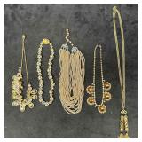 Assorted Costume Jewelry Necklace Set Lot of Five