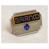 14k White Gold Pin with Sapphire Bairnco