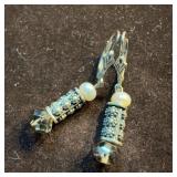 Quarts and Pearl Style Beaded Sterling Earrings SS