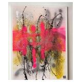 Signed Original Abstract Mixed Media Painting On C