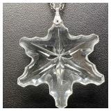 Gorham Cut Crystal Snowflake Pendant on Silver-Ton
