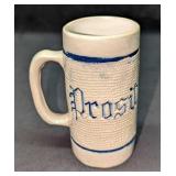 Vintage German Stoneware Prosit Mug