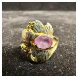 Tri-Color Leaves Leaf Motif Black Hills 10K Yellow