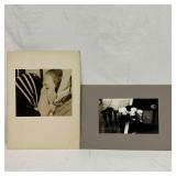Pair of Vintage Black and White Photographs Women