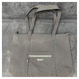 Vera Bradley Quilted Black Tote Bag with Zipper Cl