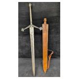 MHS Cutlery Fantasy Steel Sword With Leather Scabb