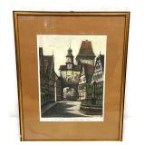 Framed & Signed Ernst Geissendorfer Rothenburg Mar