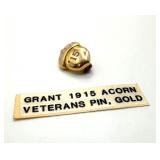Gold Acorn Pin Grant 