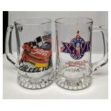 2 Large Glass Slim Jim Super Bowl & Busch Series M