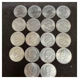 Eisenhower Dollar Coin Collection Eighteen Coins S