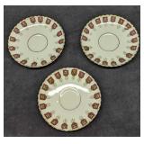 3 Vintage German Porcelain Saucers