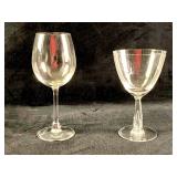 Set of (2) Glass Wine Glasses
