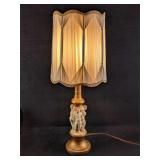 Vintage Chalkware Pieri Lamp Naked Boys Cherub Lik