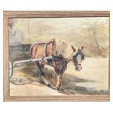 Jennifer West Horse Original Oil On Canvas Working