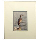 Matted Florida Tom Yetter Great Blue Heron Photo