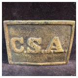 CSA Waist Belt Plate Rectangular Confederate Civil