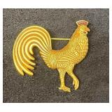 Vintage Rooster Brooch Pin By Museum of American F