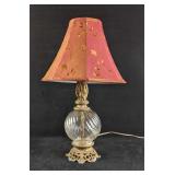 Vintage Lamp with Glass Base