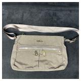 Kipling Nylon Crossbody Shoulder Bag Light Gray
