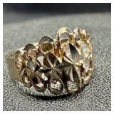 Sterling Beverly Hills Silver Diamond-Cut Ring