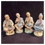 Ardco Asian Figurines Set of Four Old Man Woman