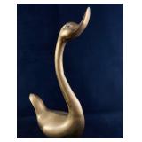 Brass Mid Century Goose or Swan Statue