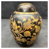 Terrybear Inc. Made In India Black Gold Gilt Flora