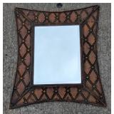 Embossed Metal Wall Mirror A