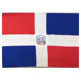 Vintage 43" x 65" Dominican Republic Flag