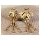 Vintage Custom Made 18K Dangle Earrings