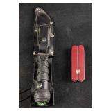 Survival Knife and Multitool Pocket Knife