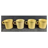 4 Yellow Sunflower HLC Fiesta Mugs