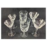 Six Glasses Three Pairs of Drinking Glasses