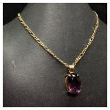 18 ct Amethyst Pendant in 14k Gold