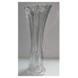 Vintage 12" Clear Glass Vase