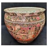 Vintage Hand Painted Chinoiserie Planter Vase