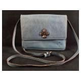 Patricia Nash Consilina Blue Leather Crossbody
