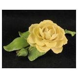 Vintage Italy Capodimonte Bisque Porcelain Yellow