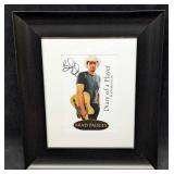 Framed Autographed Brad Paisley Book Print
