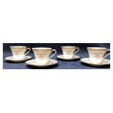 Lenox "Castle Garden" Gold Trim Cup & Saucer (8 pc
