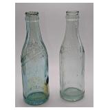 2 Vintage Kiss Kola & Chero-Cola Glass Bottles
