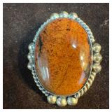 Natural Stone Jasper Sterling Silver Pin Brooch Pe