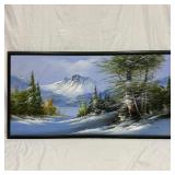 Winter Mountain Landscape Oil Painting on Canvas S