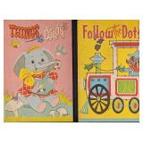 Vintage Mini Coloring Book And Follow The Dot Book
