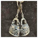 925 Sterling Silver NF Thailand Marcasite Purse Dr