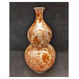 Vintage Legend Of Asia Orange Dragon Gourd Vase