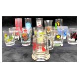Assorted Shot Glasses Lot Of 16
