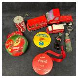 Group Lot of Coca-Cola Collectibles Toy Vehicles O