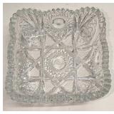Vintage Imperial Nucut Square Glass Bowl
